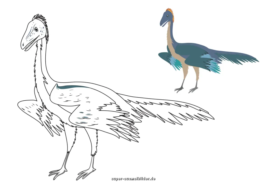 Dinosaurier Malvorlagen mit Farbbeispielen