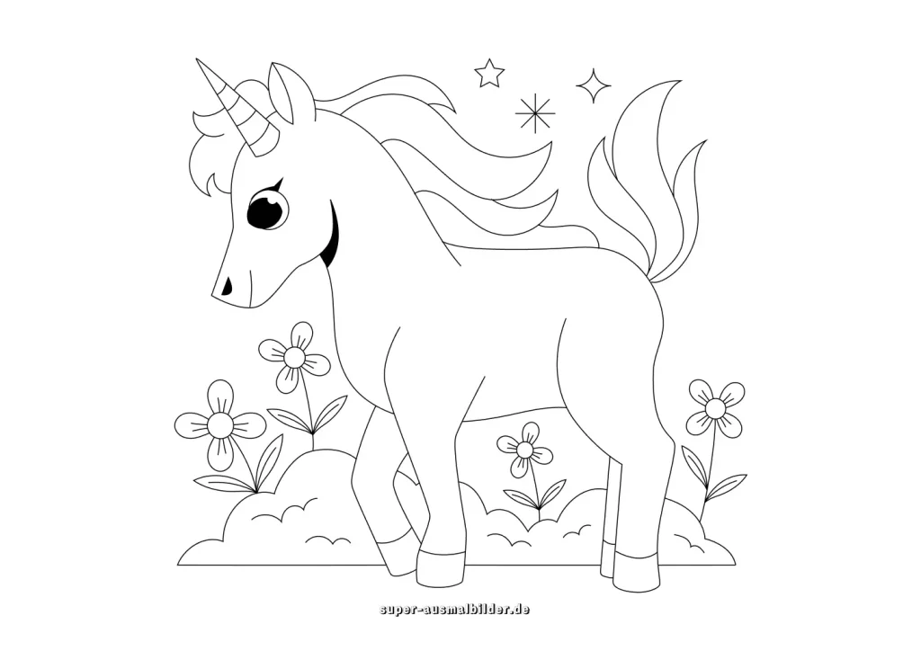 Einhorn Malvorlage 1