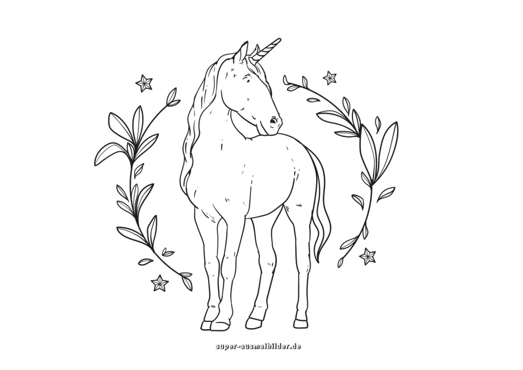 Einhorn Malvorlage 12