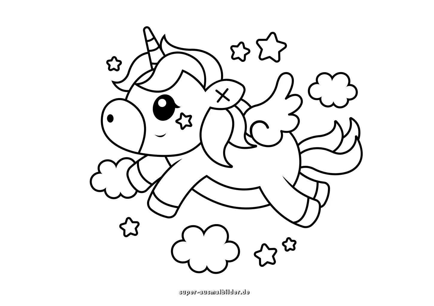 80 Einhorn Ausmalbilder zum Ausdrucken – kostenlos