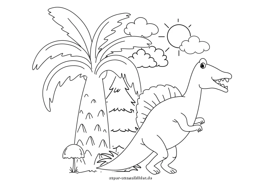 ausmalen dinosaurier