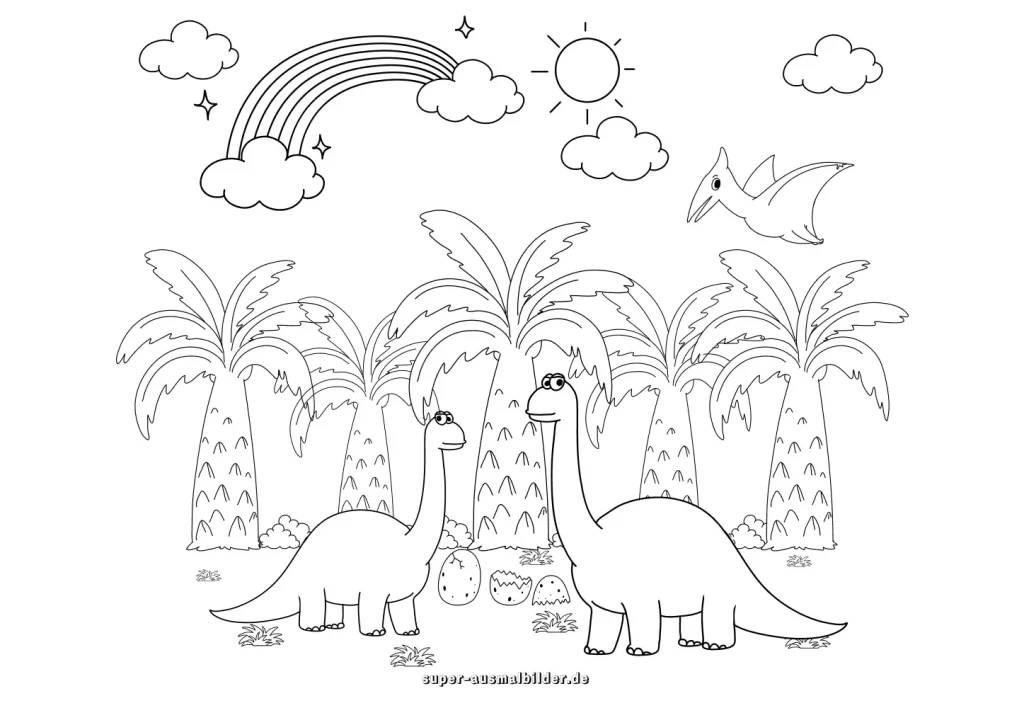 dino bild ausmalen