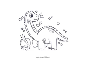 43 Dino Ausmalbilder zum Ausdrucken – kostenlos