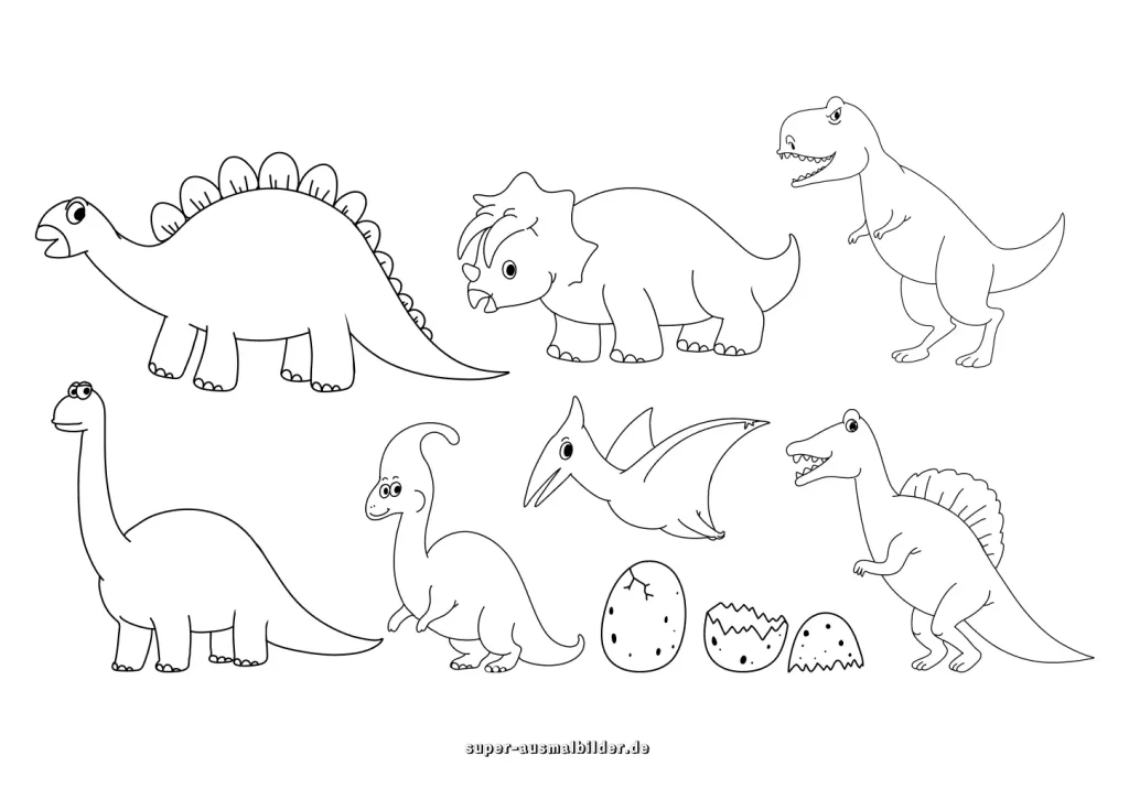 dino bild zum ausmalen