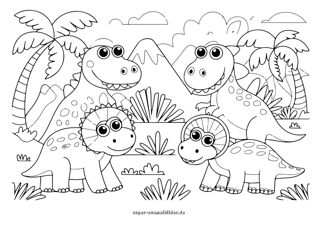 dinosaurier zum ausmalen