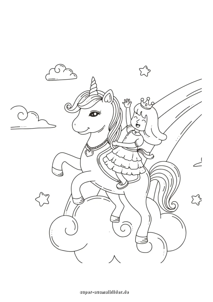 einhorn zum ausmalen