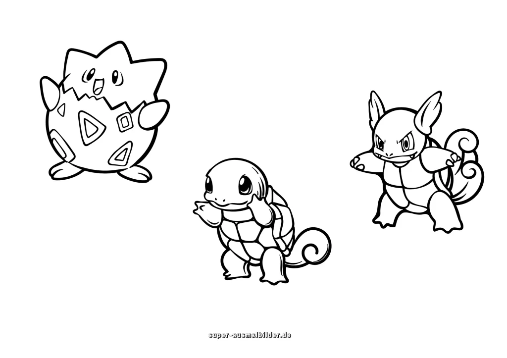 Ausmalbild Pokémon kostenlos downloaden