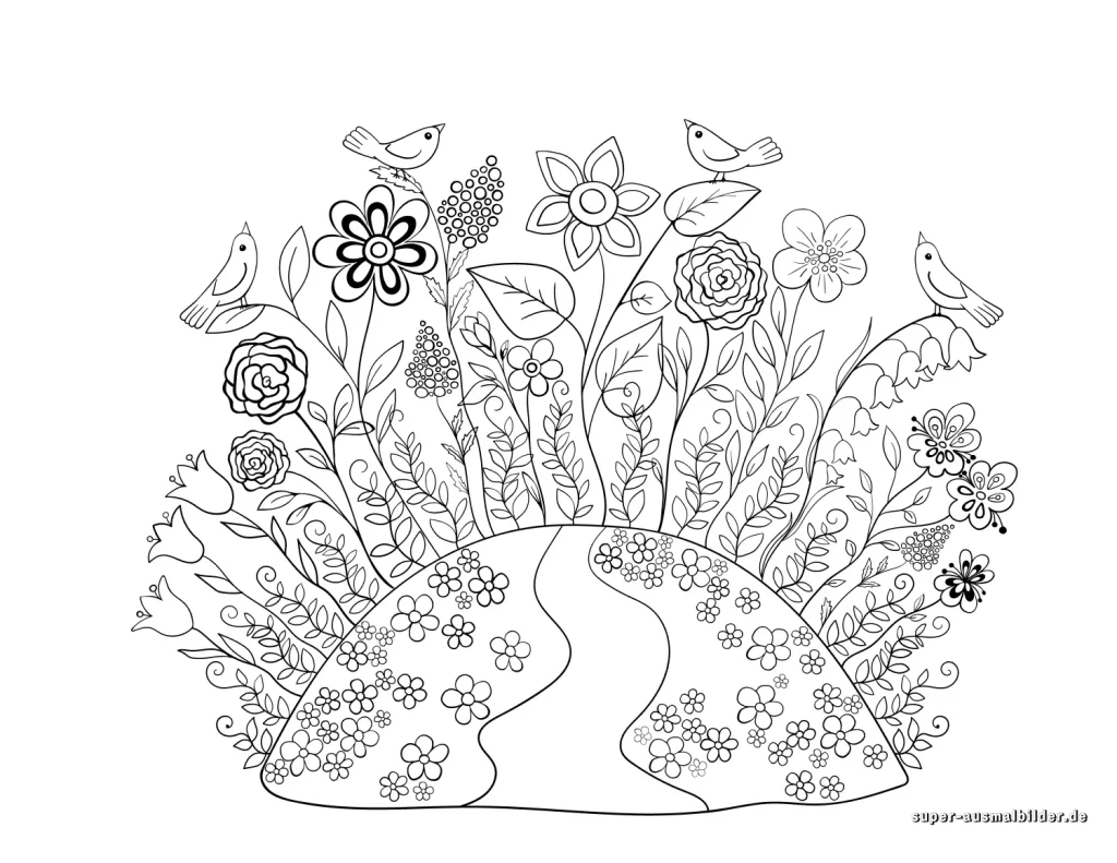 Ausmalbilder für Blumen