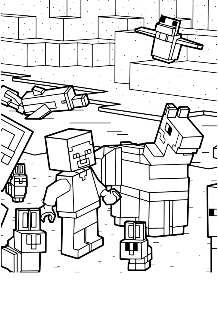 Ausmalbilder von Minecraft zum Download