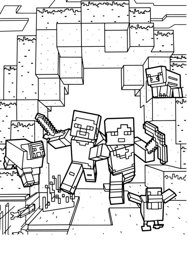 Minecraft Ausmalbilder kostenlos zum Ausdrucken