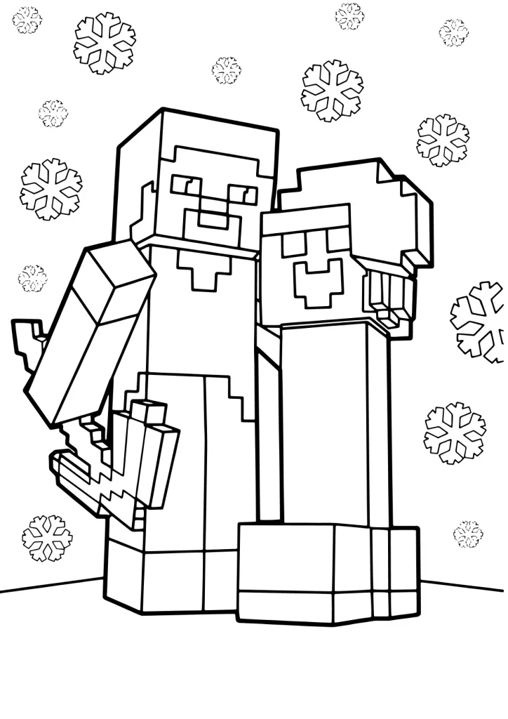 Minecraft Ausmalbilder kostenlos zum Ausdrucken
