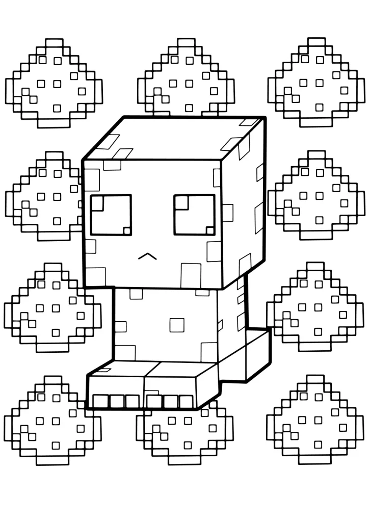 Minecraft Ausmalbilder kostenlos zum Ausdrucken