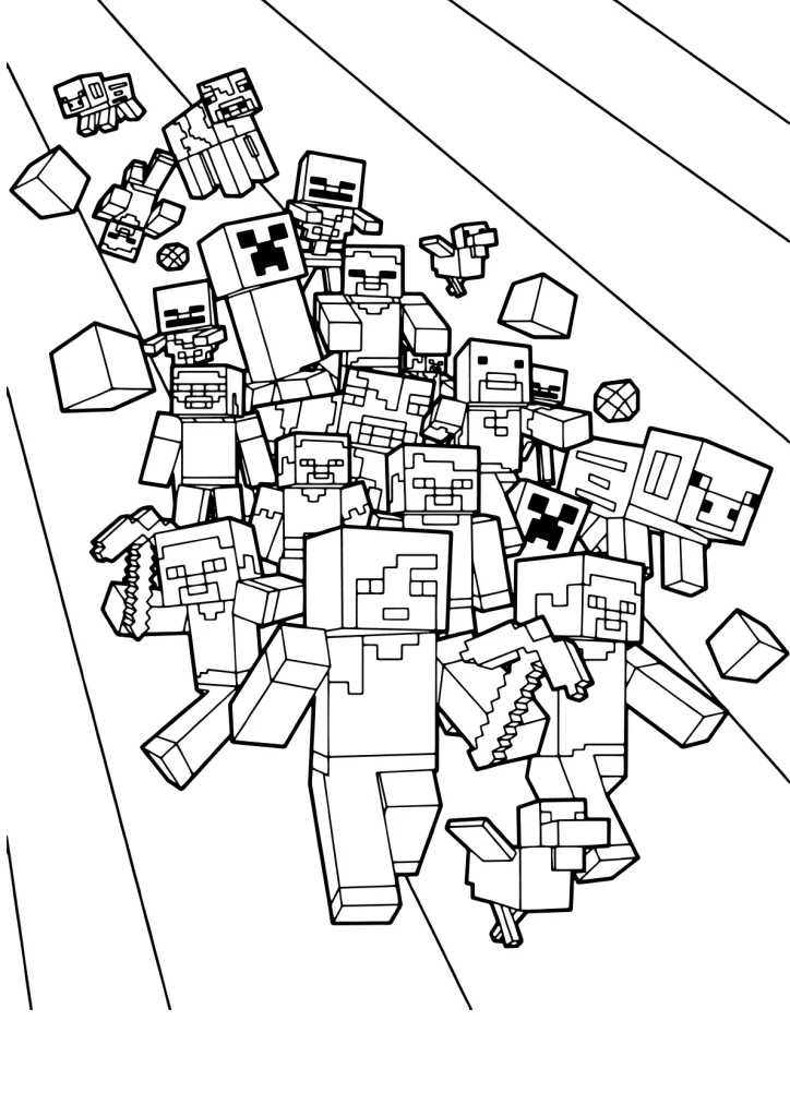 Minecraft Ausmalbilder kostenlos zum Ausdrucken