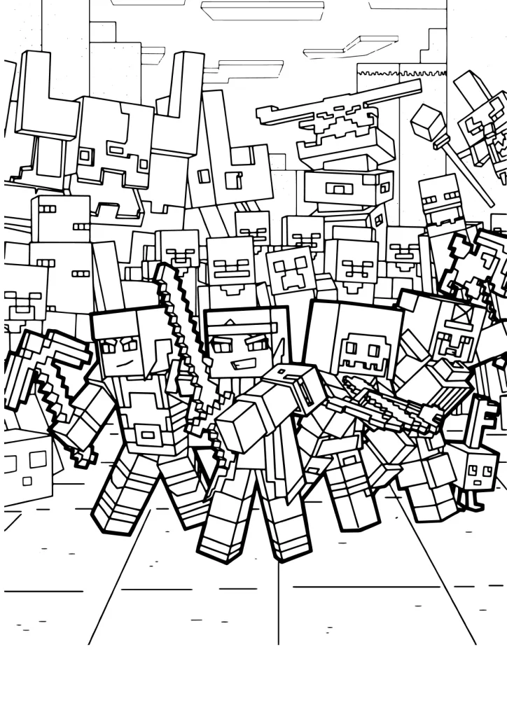 Minecraft Ausmalbilder kostenlos zum Ausdrucken