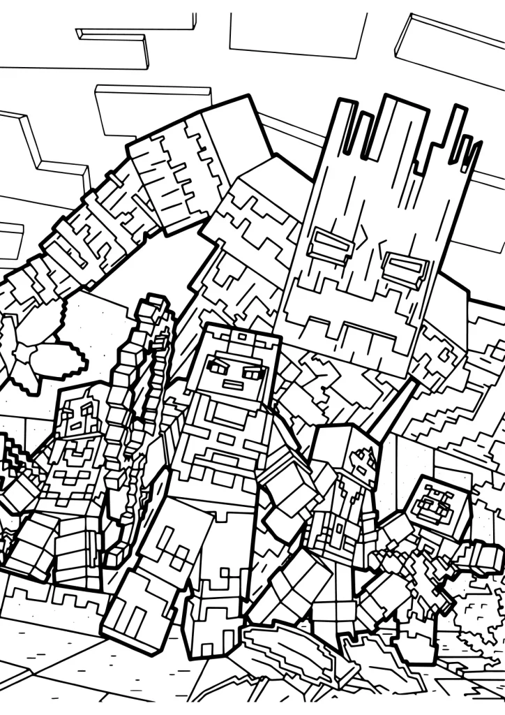 Minecraft Ausmalbilder kostenlos zum Ausdrucken