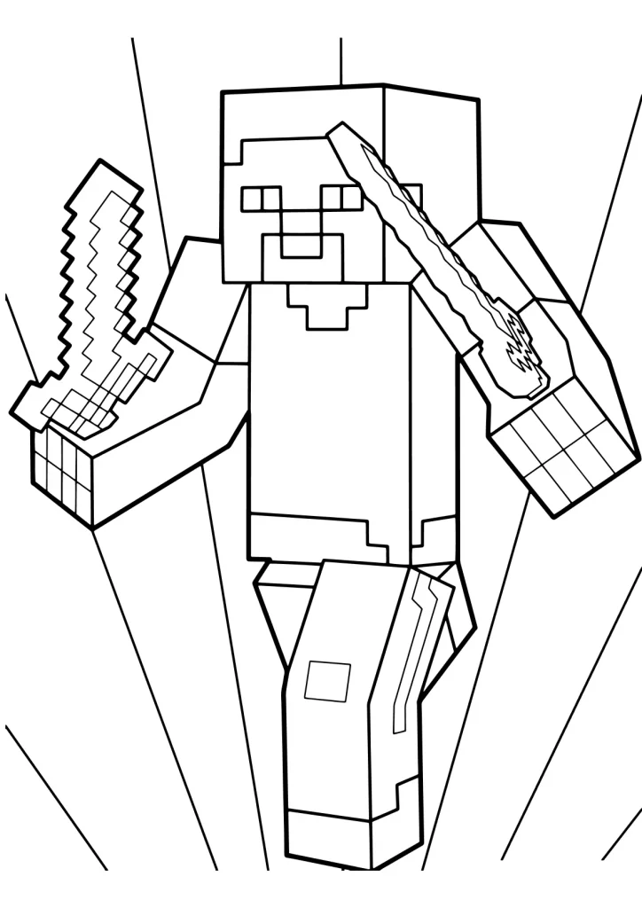 Minecraft Ausmalbilder kostenlos zum Ausdrucken