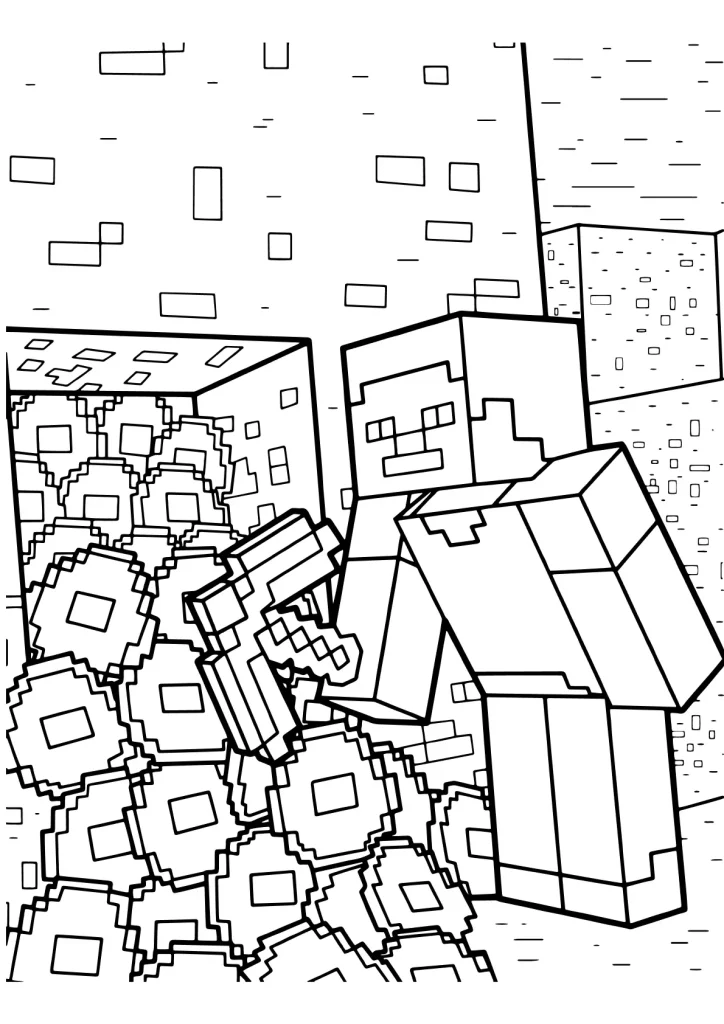 Minecraft Ausmalbilder kostenlos zum Ausdrucken