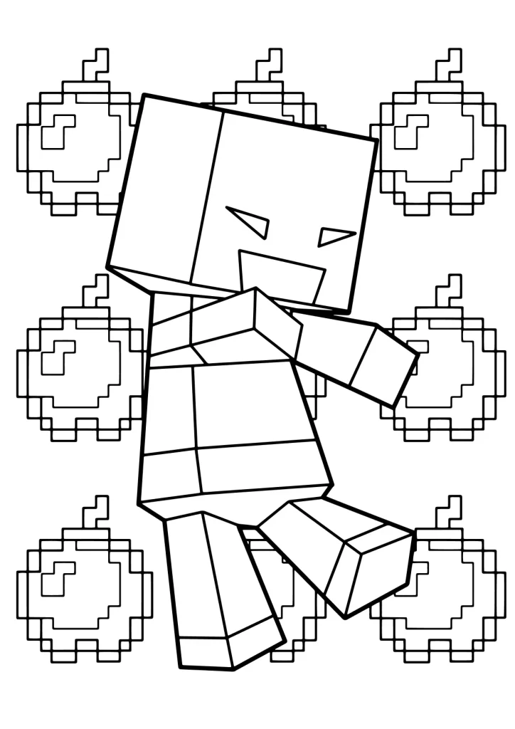 Minecraft Ausmalbilder kostenlos zum Ausdrucken