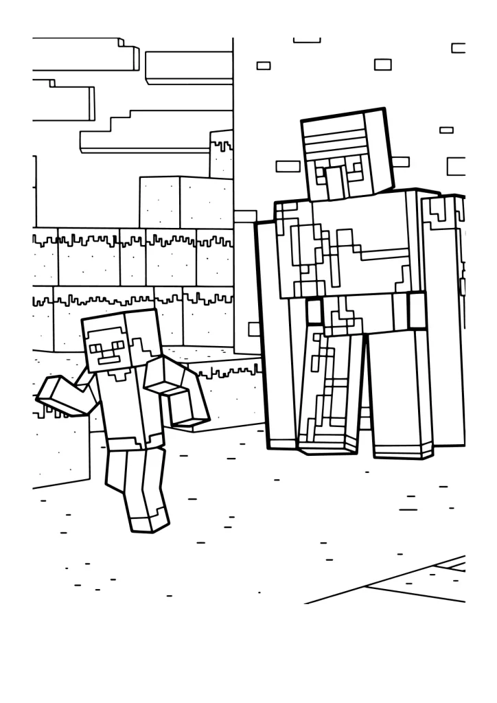 Minecraft Ausmalbilder kostenlos zum Ausdrucken
