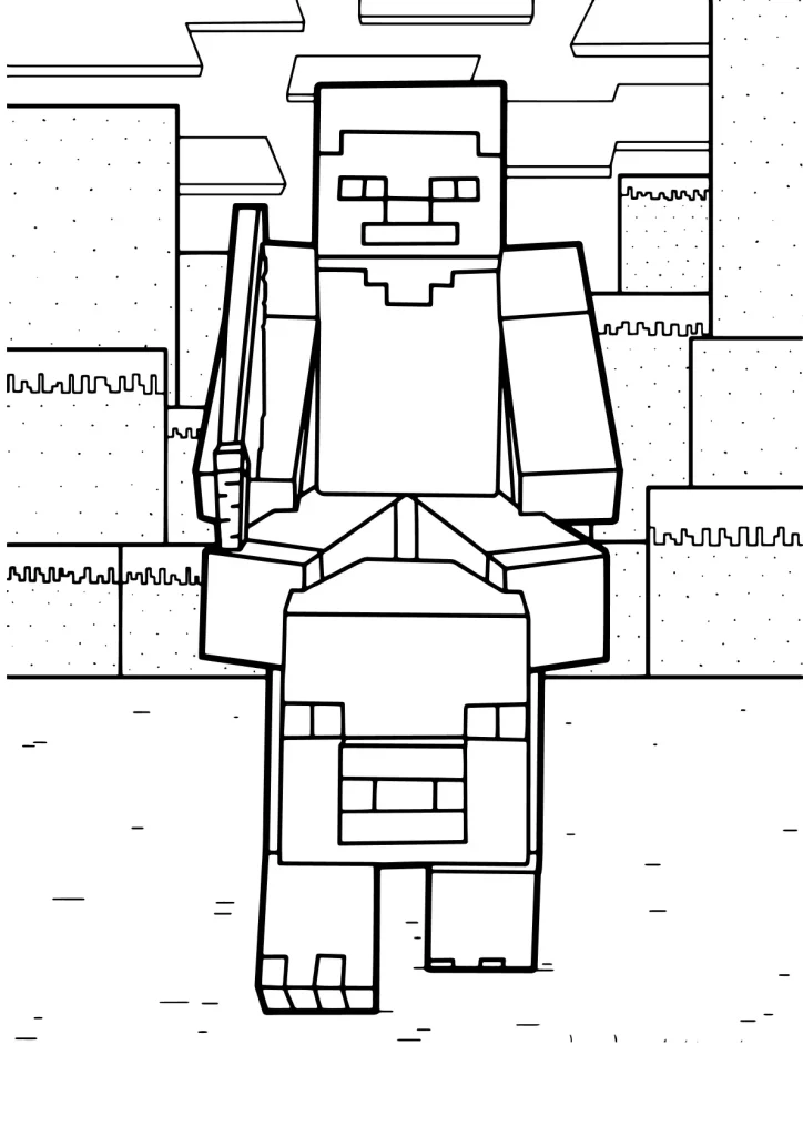 Minecraft Ausmalbilder kostenlos zum Ausdrucken