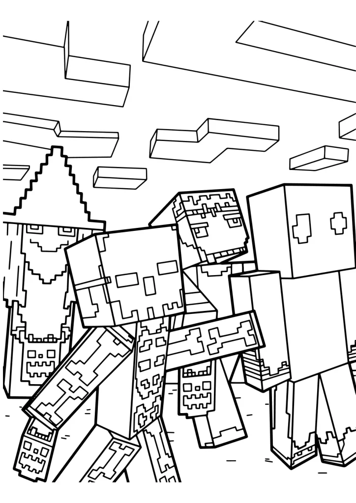 Minecraft Ausmalbilder kostenlos zum Ausdrucken