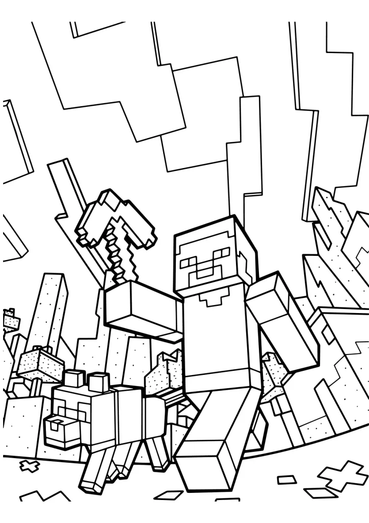Minecraft Ausmalbilder kostenlos zum Ausdrucken