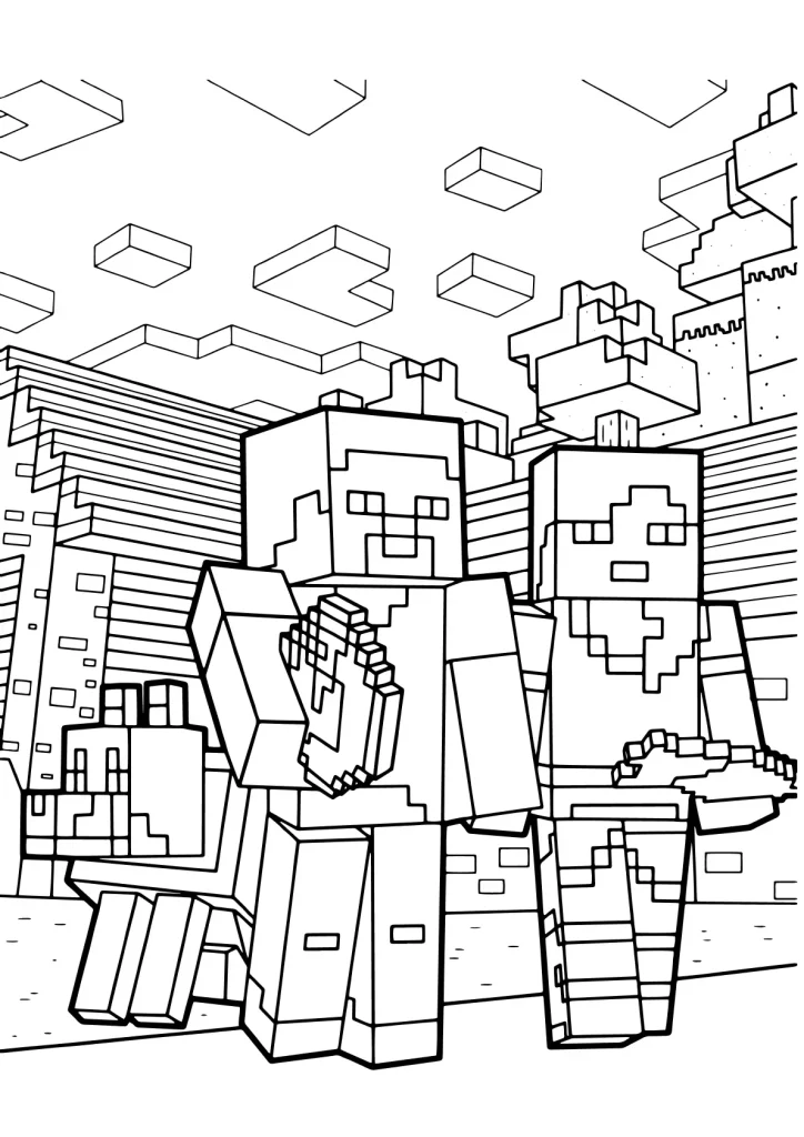 Minecraft Ausmalbilder kostenlos zum Ausdrucken