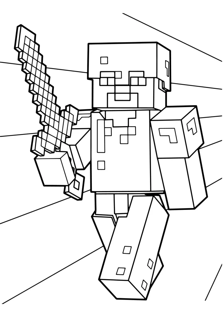 Minecraft Ausmalbilder kostenlos zum Ausdrucken