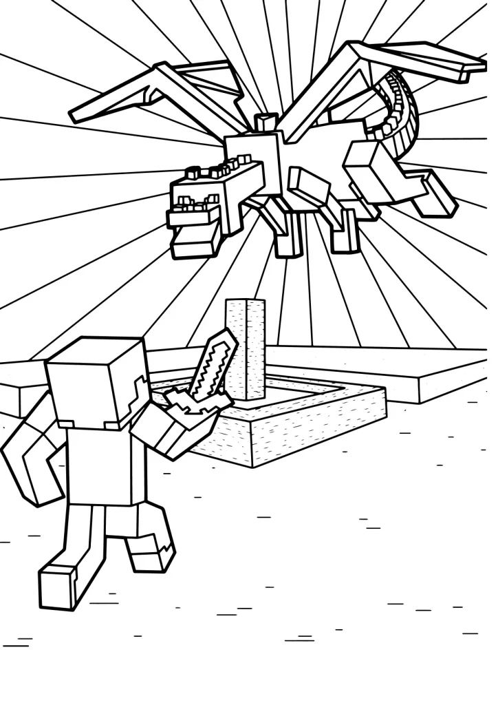 Minecraft Ausmalbilder kostenlos zum Ausdrucken