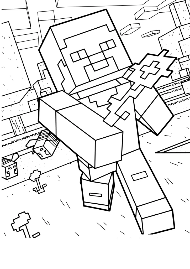 Minecraft Ausmalbilder kostenlos zum Ausdrucken