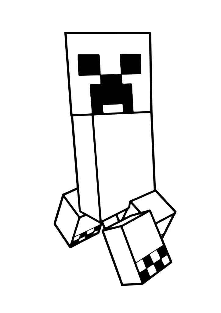 Minecraft Creeper Ausmalbild gratis