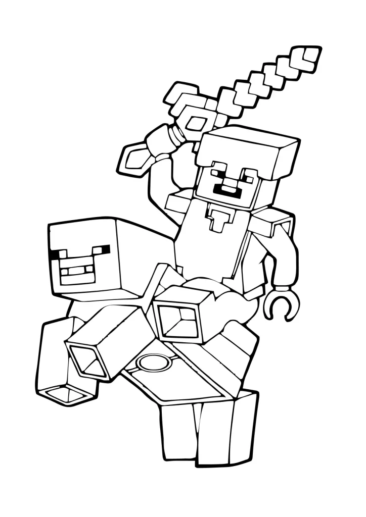 Minecraft Lego Ausmalbilder für Kinder