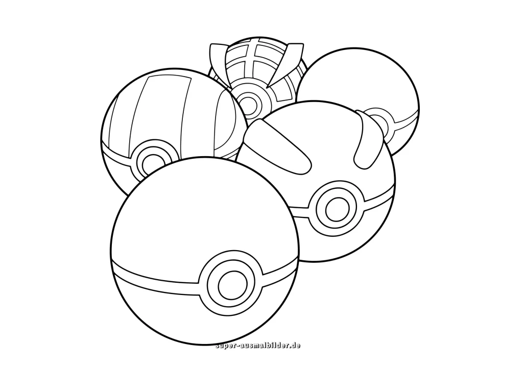 Pokémon Ball Ausmalbilder zum Ausdrucken