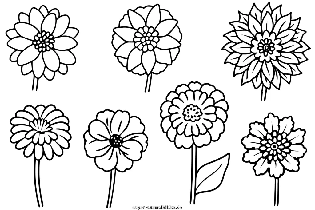 ausmalbild blumen