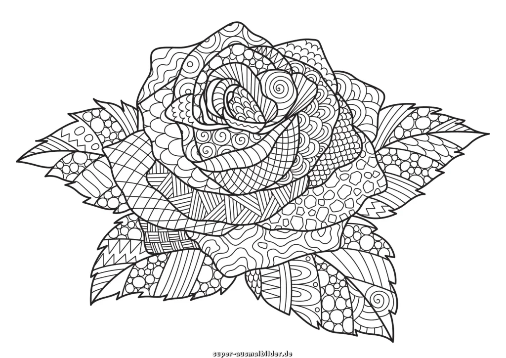 ausmalbilder blumen erwachsene