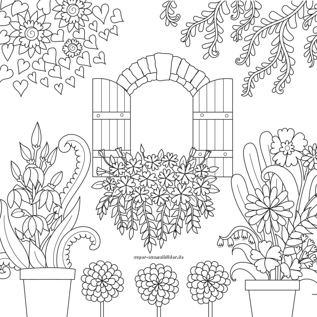 ausmalbilder blumen zum ausdrucken