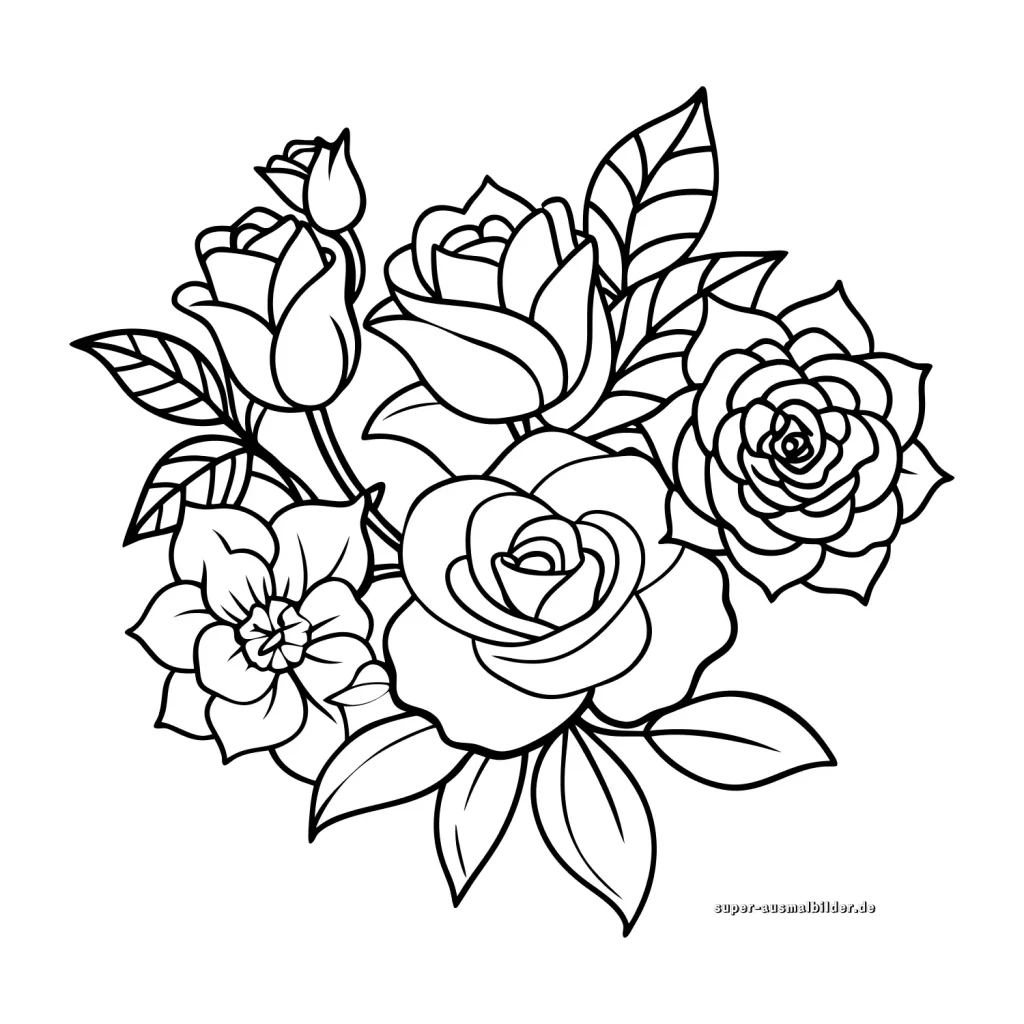 blumen ausmalbilder zum ausdrucken