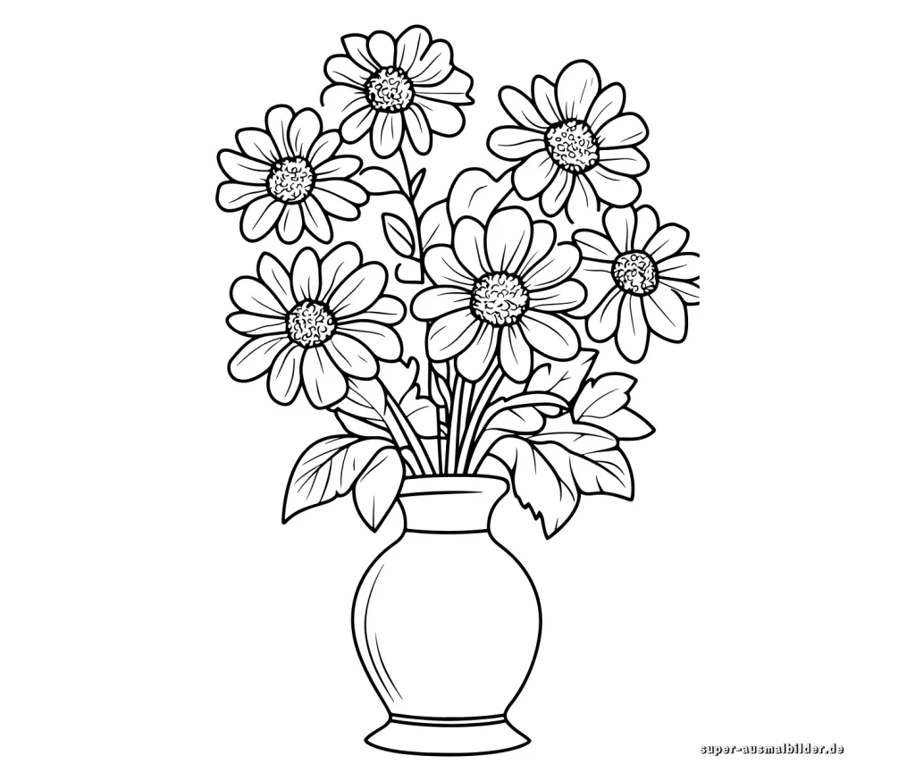 blumen in vase zeichnen