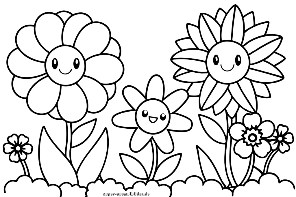 blumen zum ausmalen und ausdrucken