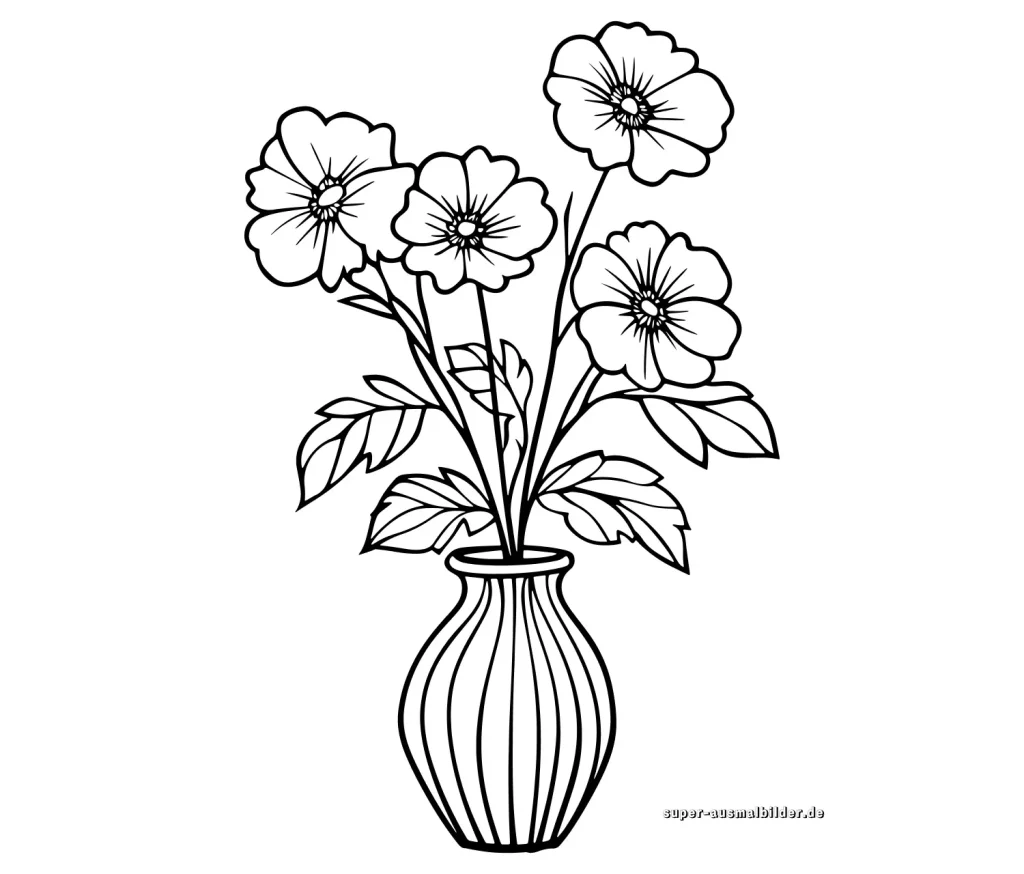 malvorlage blumen