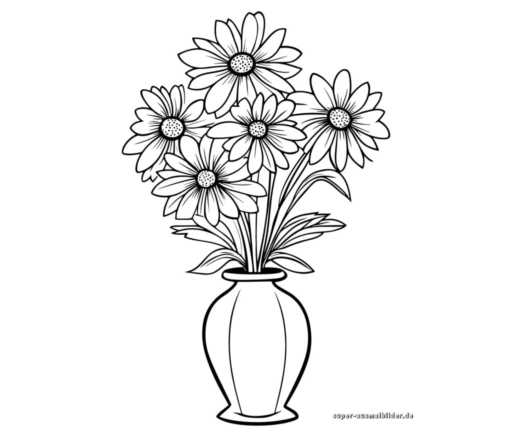 malvorlage blumen kostenlos