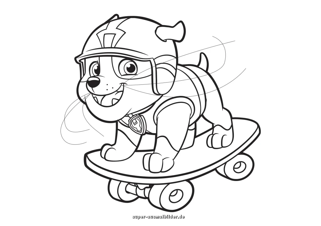Chase Paw Patrol Ausmalbild gratis downloaden