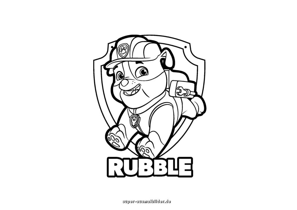 Paw Patrol Ausmalbilder Rubble