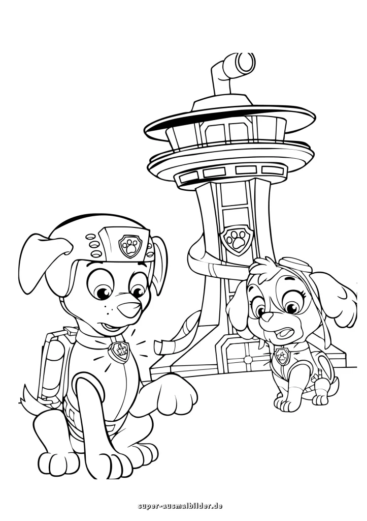 Paw Patrol Ausmalbilder Zentrale