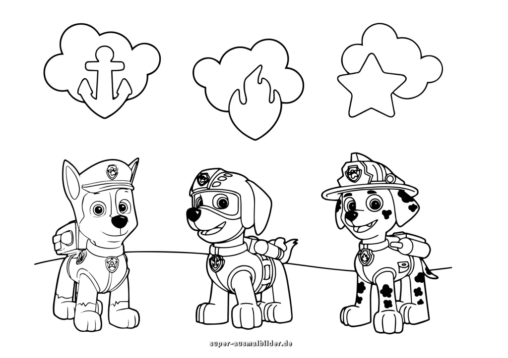 Paw Patrol Ausmalbilder kostenlos