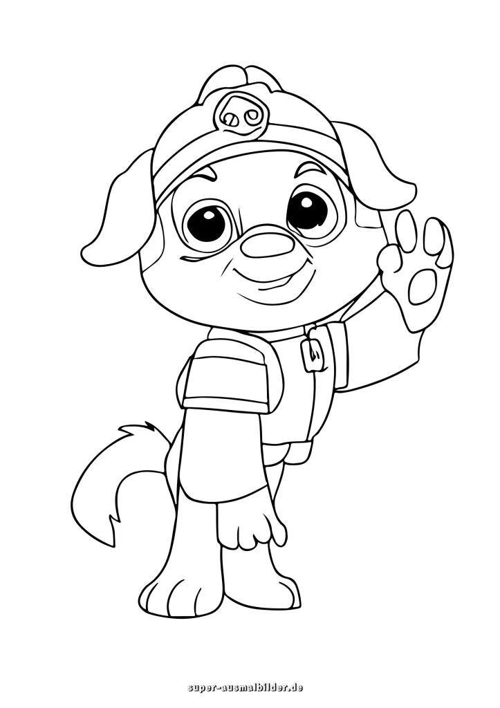 Paw Patrol Ausmalbilder zum Drucken für Kinder