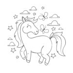Pferd Ausmalbild für Kinder