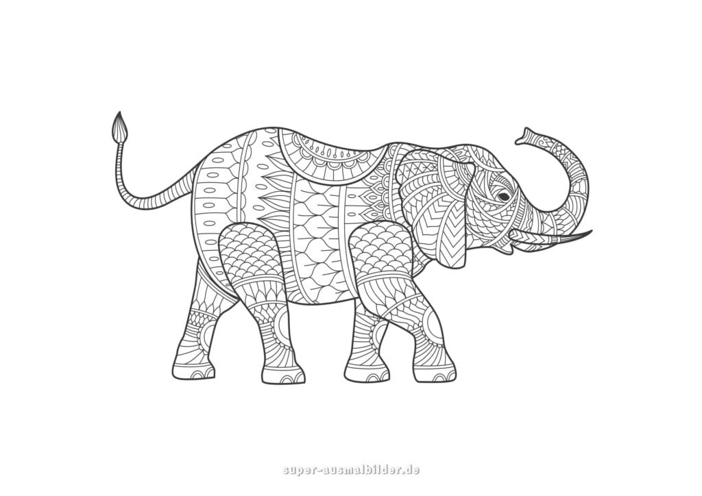 Affe Mandala Ausmalbild – Affenkopf mit Ornamenten, Mandala Tiere zum Ausmalen Erwachsene, Ausmalbilder Mandala kostenlos drucken