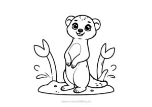 12 Ausmalbilder Erdmännchen kostenlos – Malvorlagen zum Drucken
