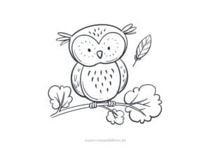 22 Ausmalbilder Eule kostenlos zum Ausdrucken für Kinder